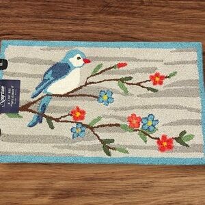 Nourison Hand Hooked Bird on Branch Accent Mat